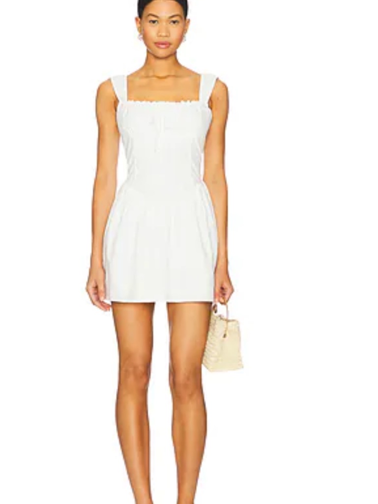 Revolve White Square-Neck Sundress - Sleeveless Women’s Dress